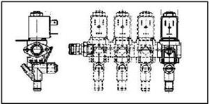 用于自动饮料售货机的电磁阀组
