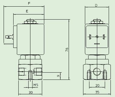21L1K1V30铜电磁阀外型尺寸