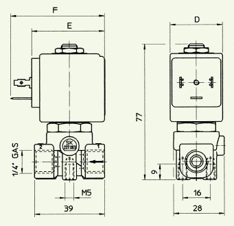21L2K1V25不锈钢电磁阀外型尺寸