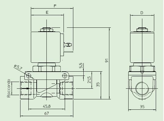 21PW3K0T120 21PW4K0T120柱塞式电磁阀外形图