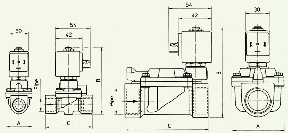 21WN5KB190常闭电磁阀外型尺寸