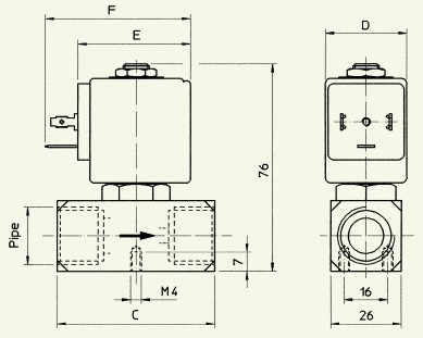 212A5KV55两通电磁阀外型尺寸