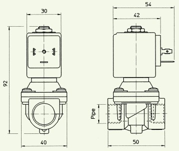 21H7KE120两位两通电磁阀外型尺寸