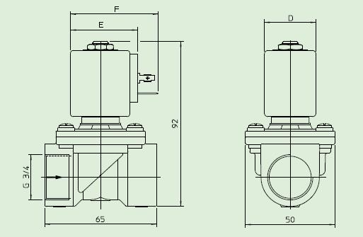 21H12KV120直动式电磁阀外型尺寸