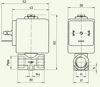 21T2BB22-F两通电磁阀外形尺寸